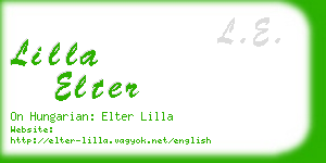 lilla elter business card